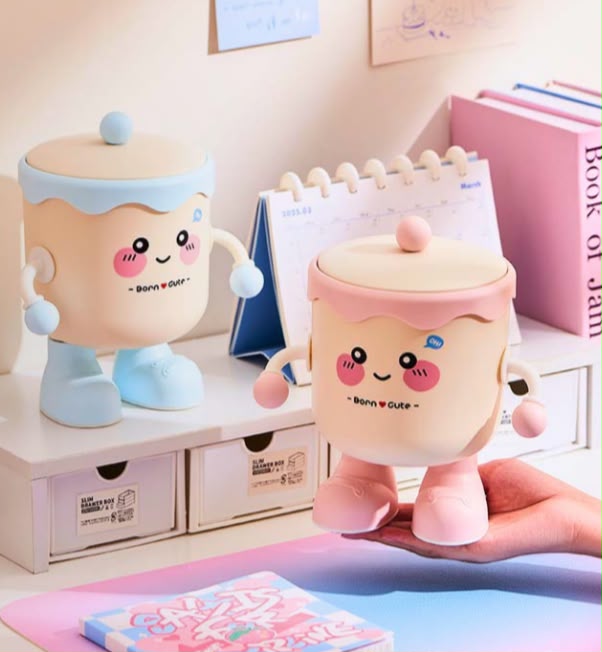 Cute Kawaii Pastel Desk Organizer | Korean Aesthetic Pen Holder 💗 any Random design.