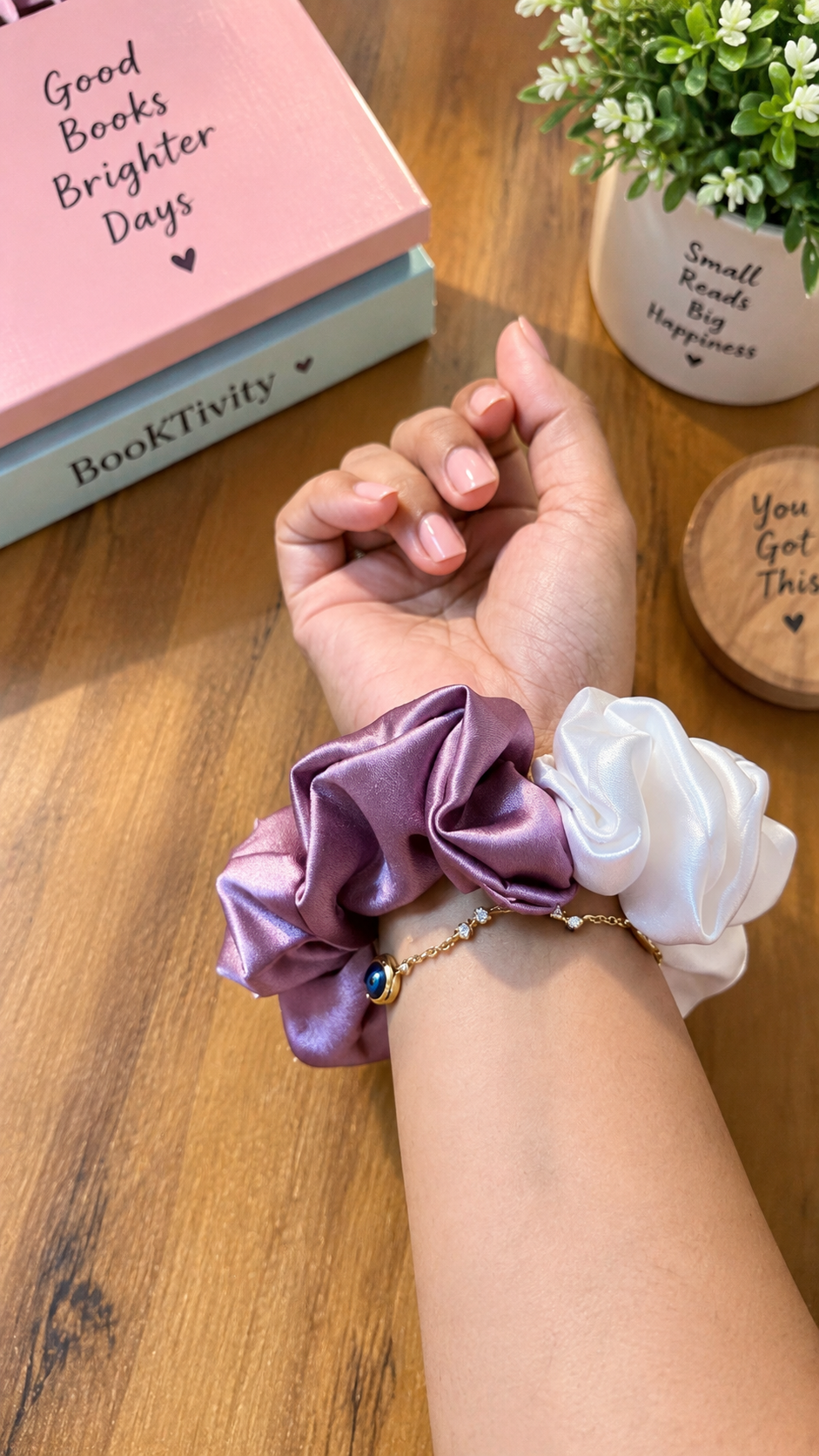 Dual colour Satin Scrunchie big size one piece