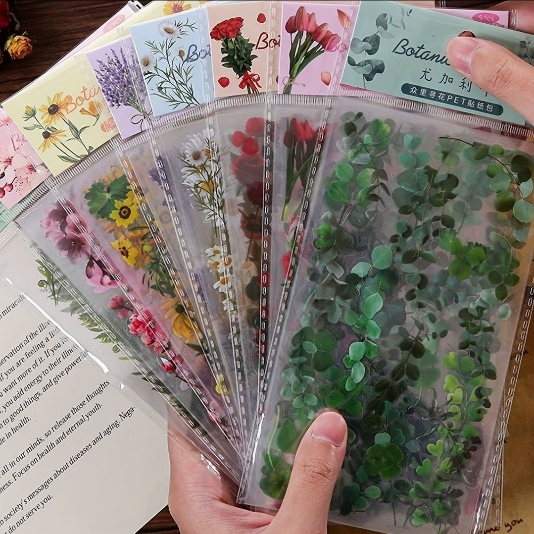 Natural Floral Stickers for journal and crafts