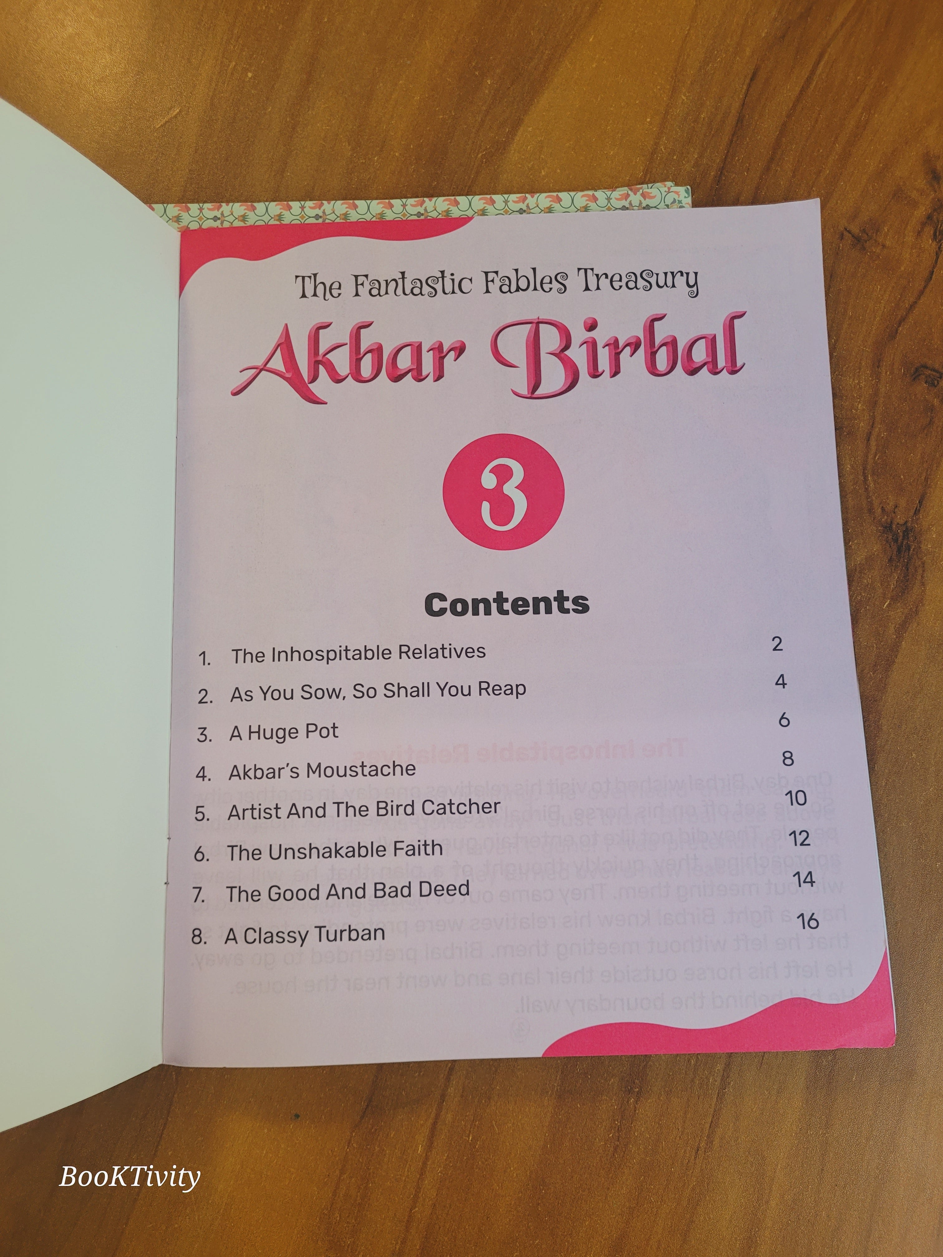 Akbar Birbal stories big prints colourful.