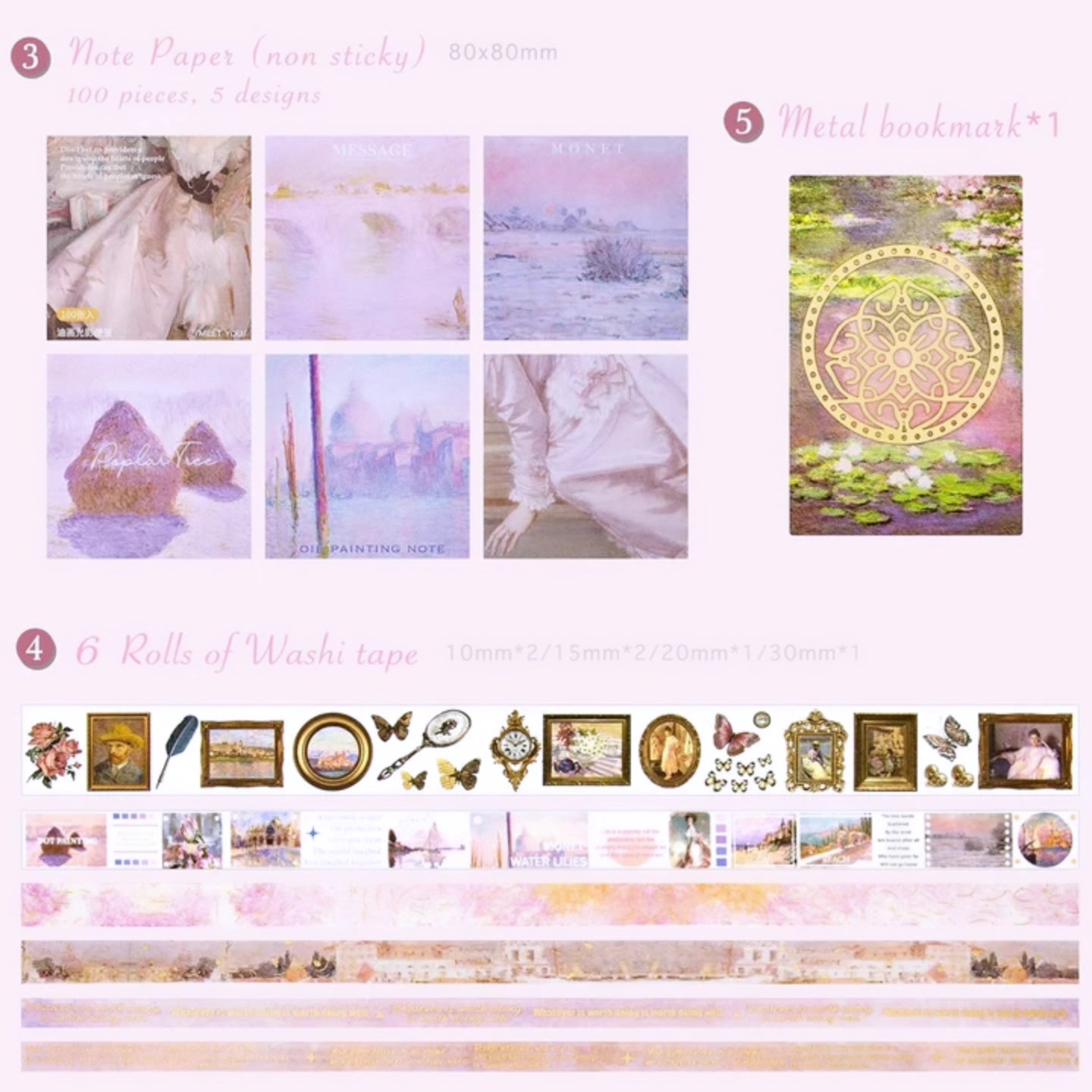 Oil painting scrapbook journal gift set.