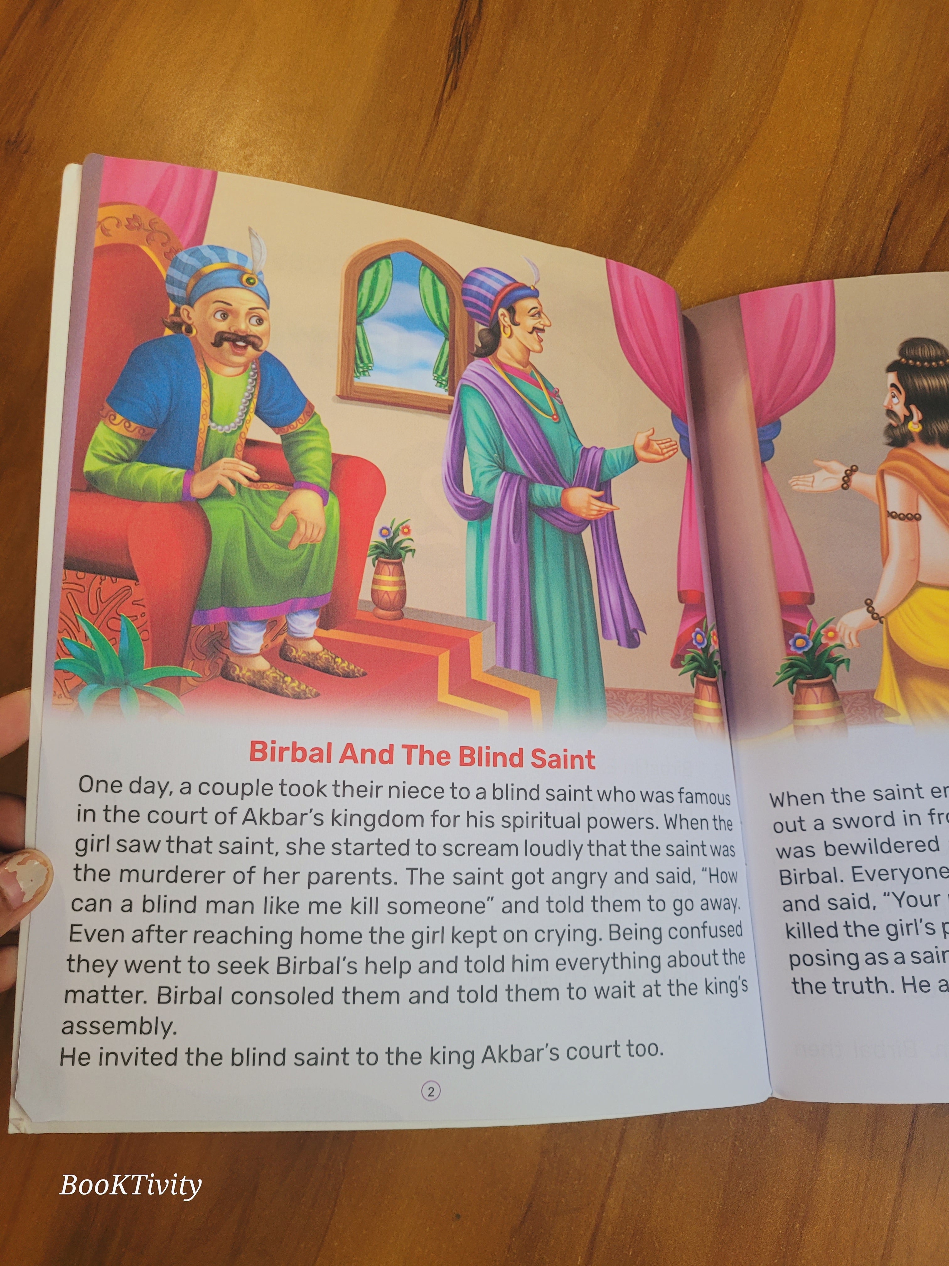 Akbar Birbal stories big prints colourful.