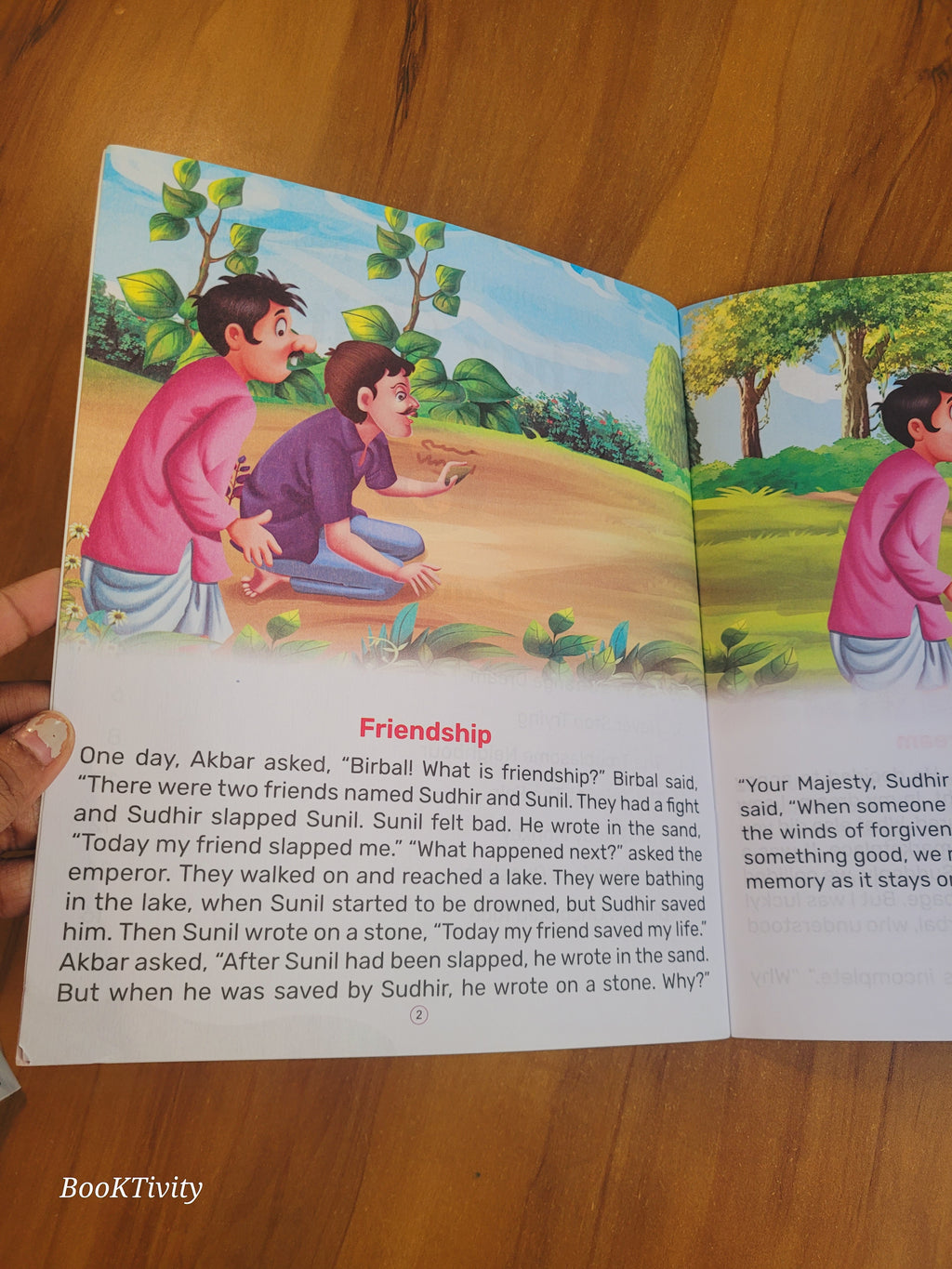 Akbar Birbal stories big prints colourful.