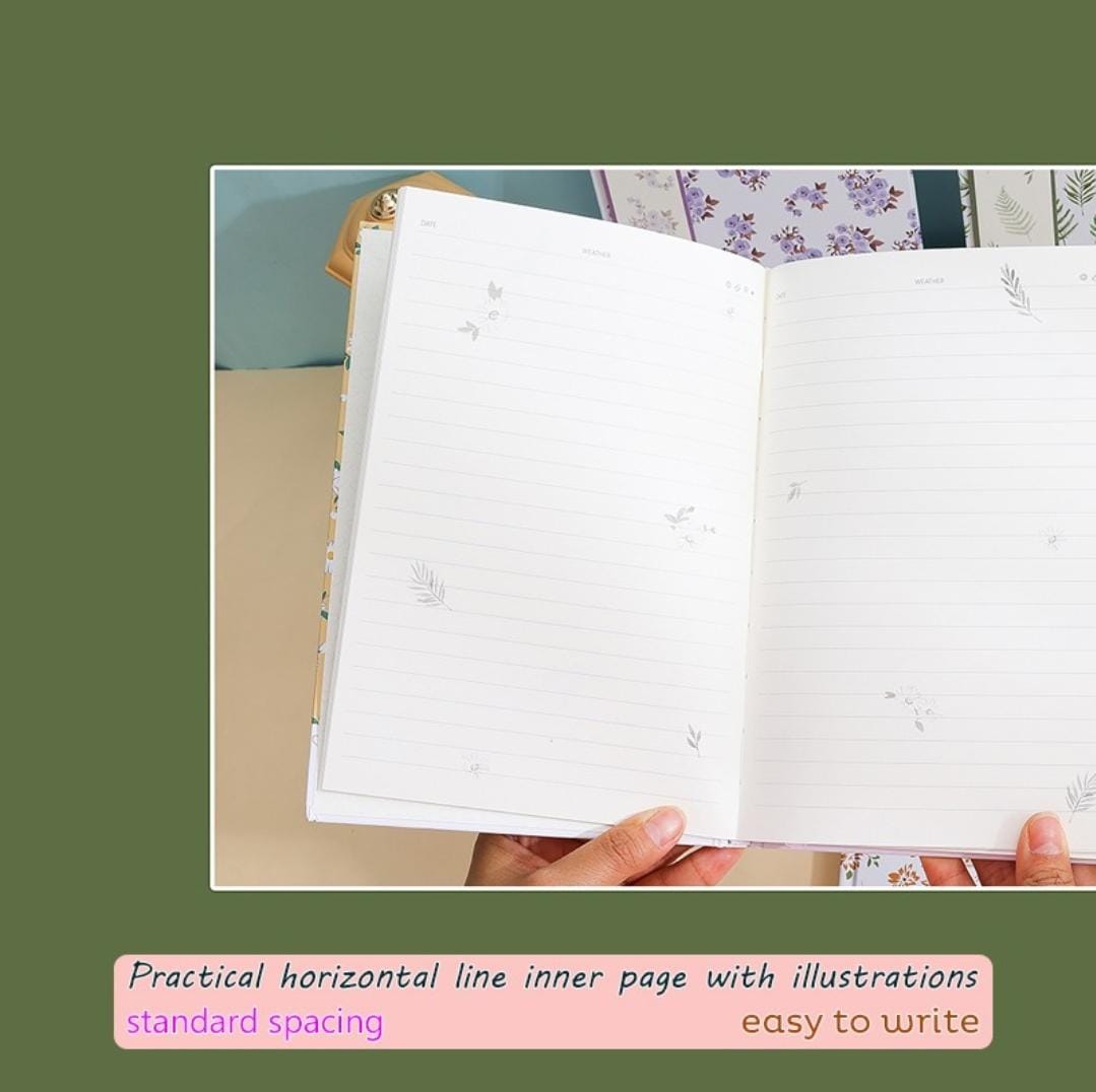 Floral notebook very high quality Ruled pages. 1pc.