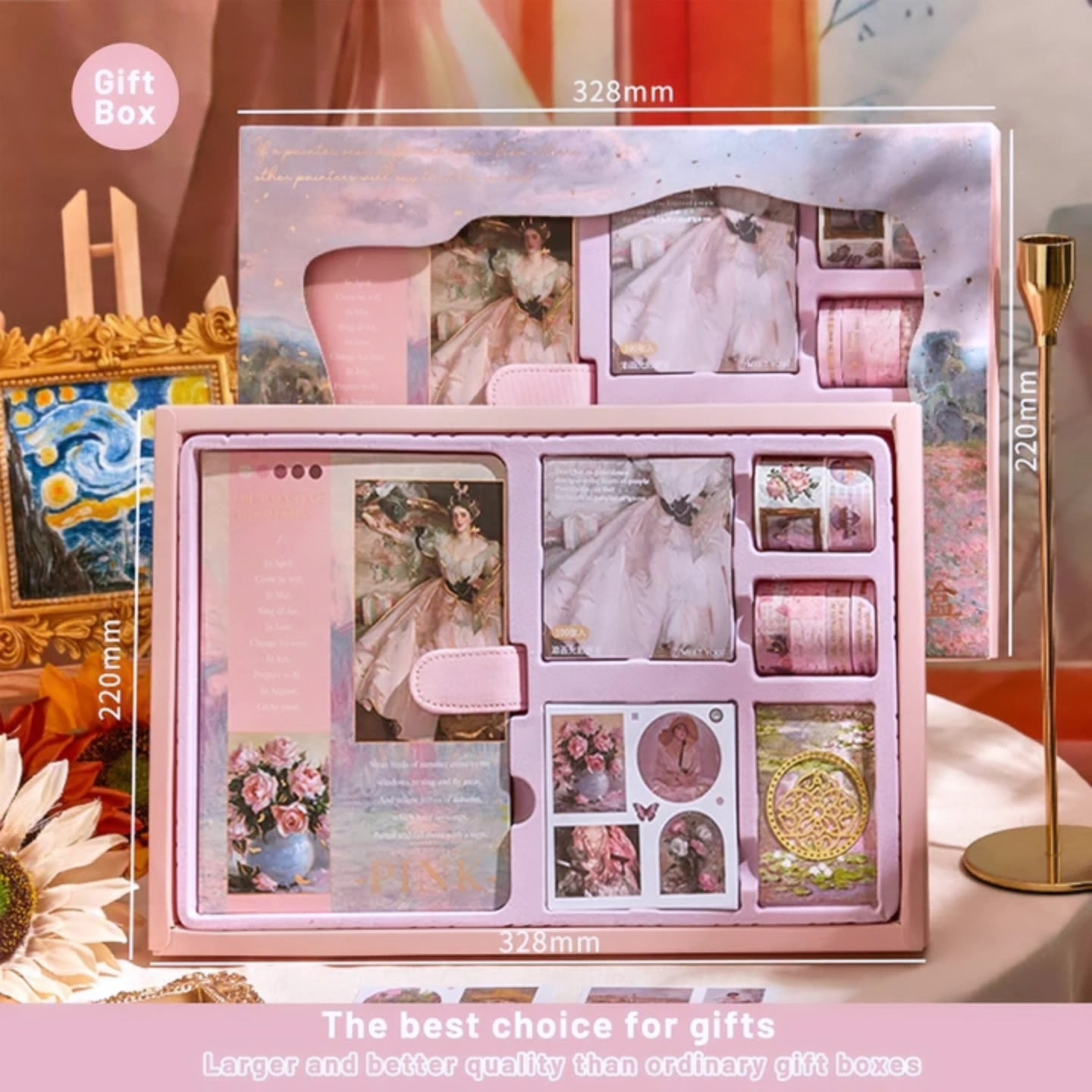 Oil painting scrapbook journal gift set.