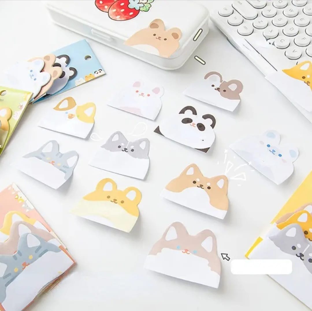 Cute cat sticky note. Each pack has 3 different design.Pack of 4. Total 12 design.