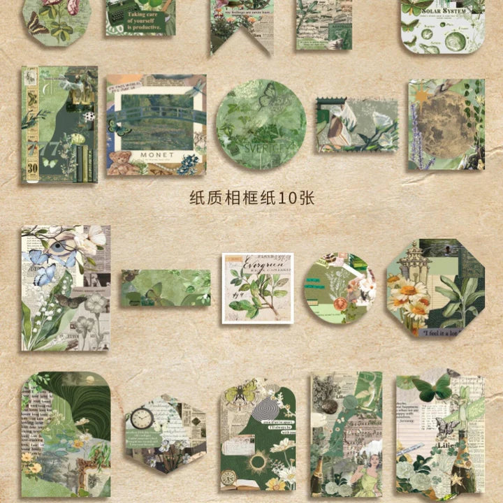 Green leaf Journal scrapbook gift set premium piece