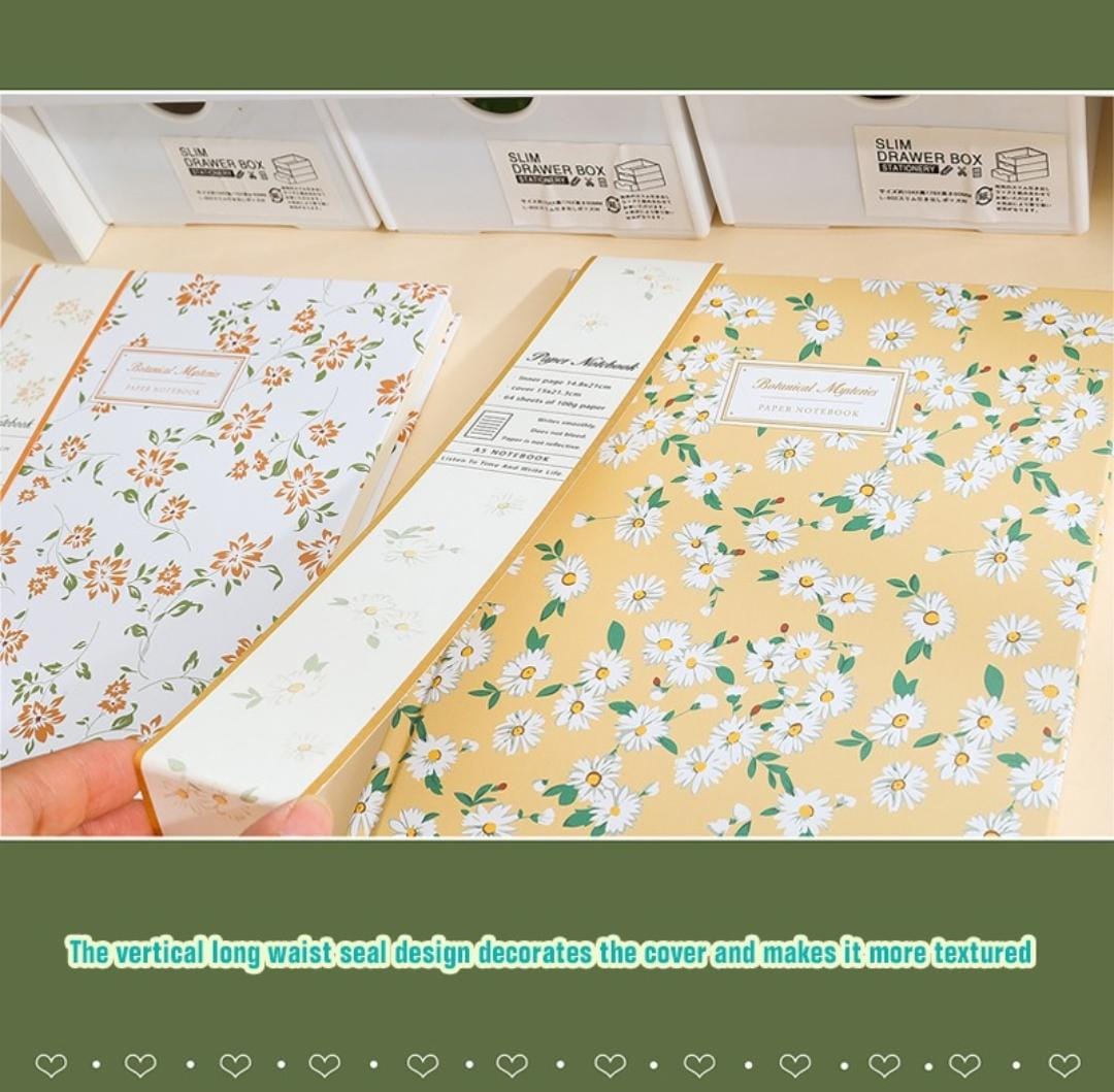 Floral notebook very high quality Ruled pages. 1pc.