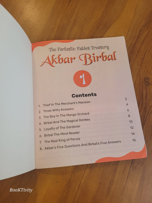 Akbar Birbal Multiple stories in one book big print colour illustrated Story Book.