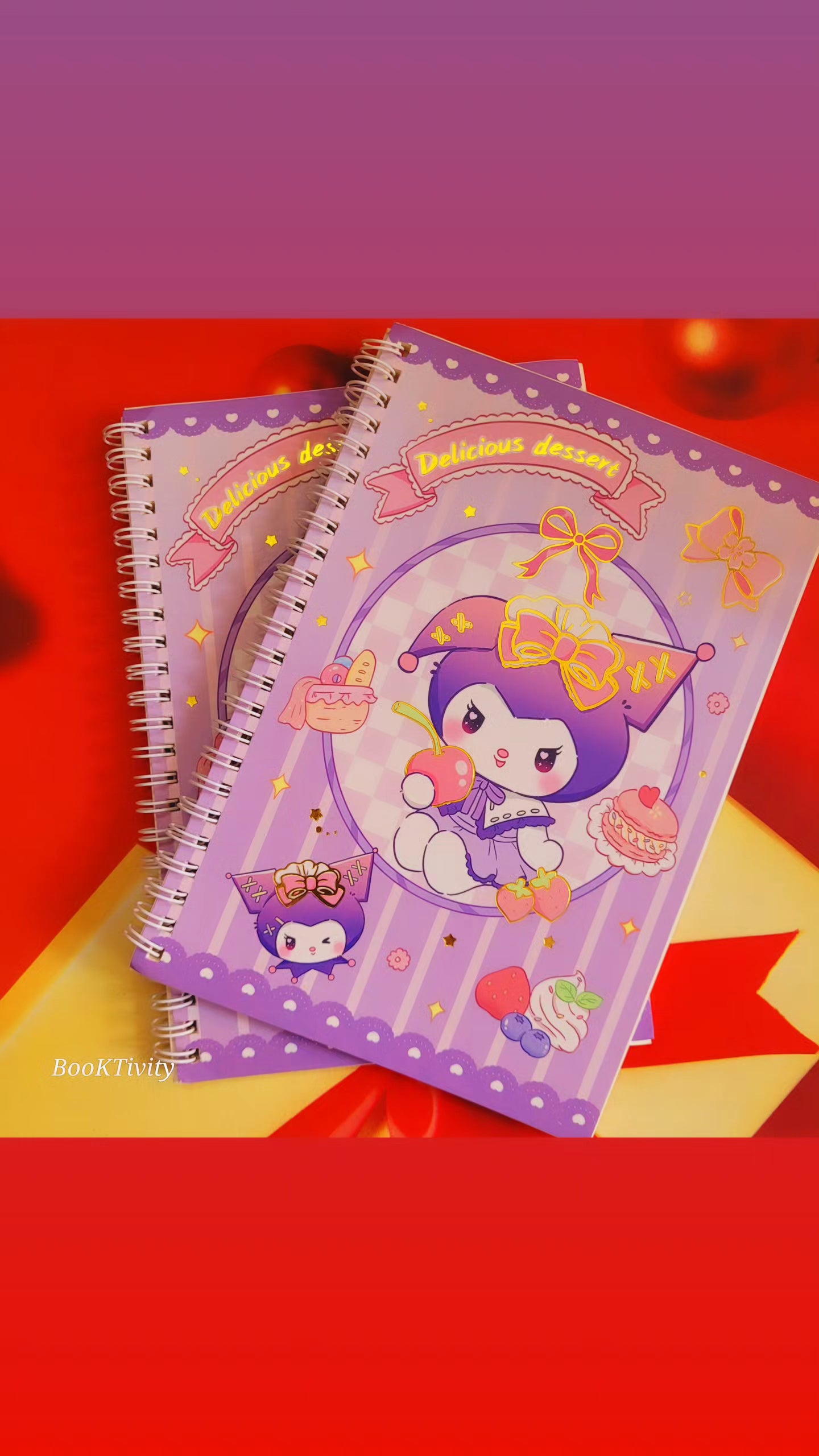 Sanrio themed notebook ruled. Size A5 145*210 mm 40 pages.