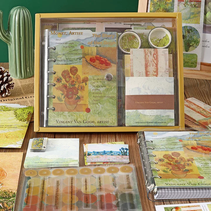 Van Gogh art journals and scrapbook gift set