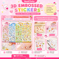 3D embossed Stickers One piece Random design. Waterproof.