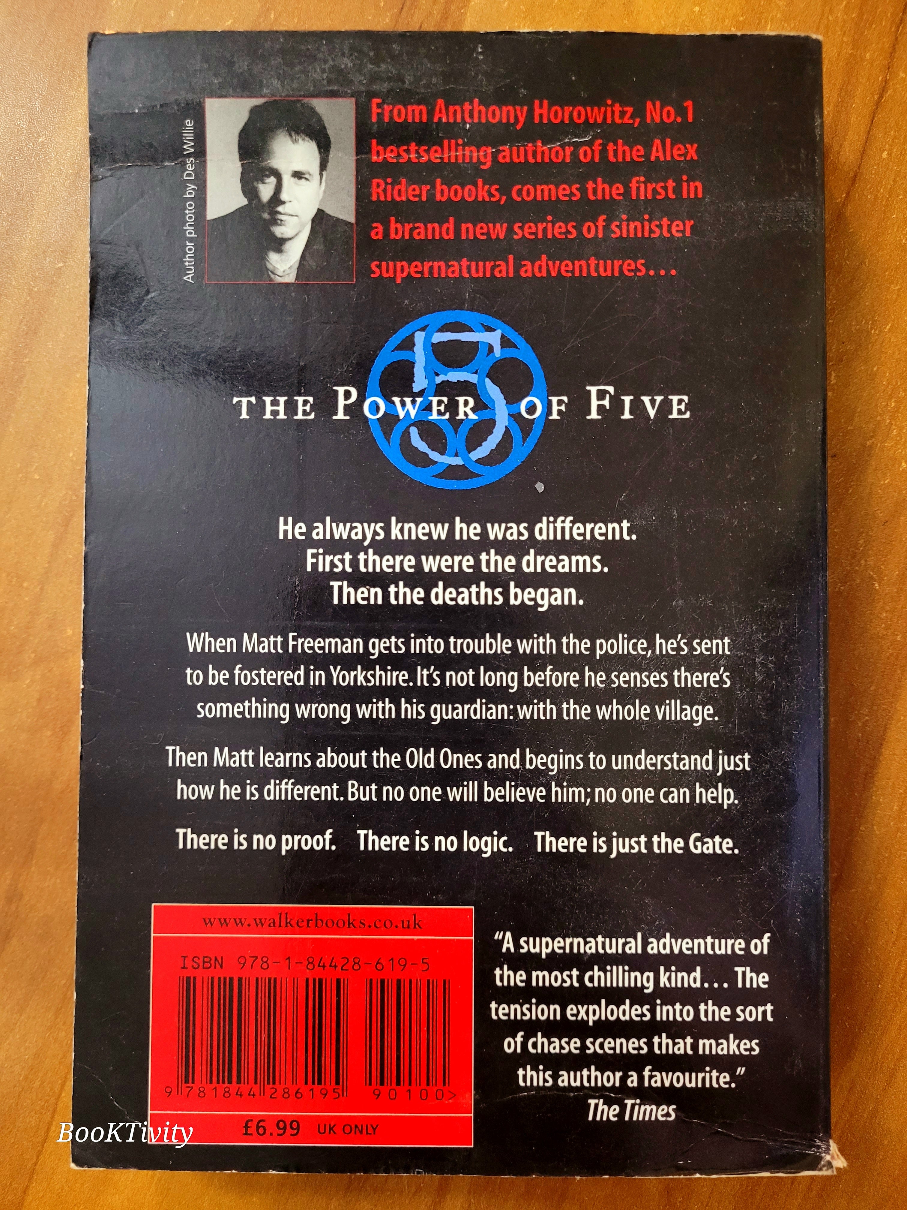 Raven's Gate is the first book in the five-part The Power of Five fantasy/horror novel series written by British author Anthony Horowitz